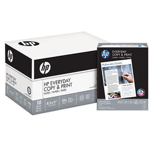 HP Everyday Copy & Print Paper, 20lb, 92 Bright, 8 1/2" x 11", 5,000 Sheets
