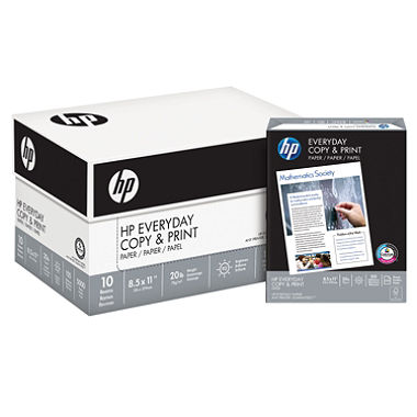 HP Everyday Copy & Print Paper, 20lb, 92 Bright, 8 1/2