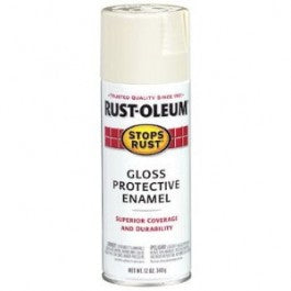 RUST-OLEUM STOPS RUST 7794830 12 OZ GLOSS PROTECTIVE ENAMEL ANTIQUE WHITE