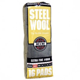 RHODES AMERICAN GRADE 3/0 STEEL WOOL 16 PAD LOAF