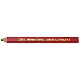 ALLWAY TOOLS 11301 CP3 FLAT CARPENTER'S PENCIL 3 PACK CARDED