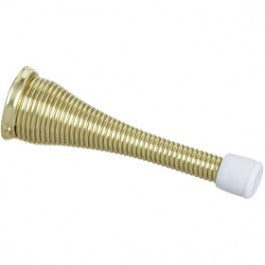 NATIONAL N184-291 V232 3" BRASS FINISH SPRING DOOR STOPS PLASTIC TIP (2 PC)