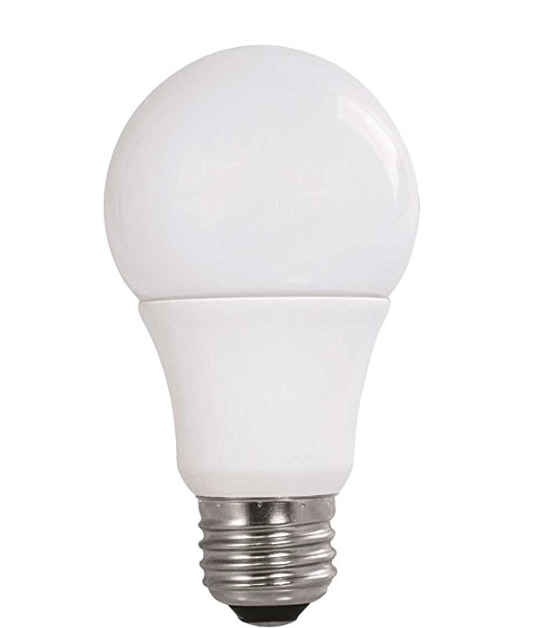 Satco Led Lamp, A19, 9 Watts, 5000K Non-Dimmable,Frosted, 4 Per Pack