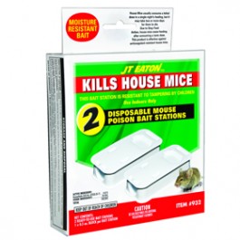 T EATON 932 KILLS HOUSE MICE DISPOSABLE BAIT STATION 2 PACK PLASTIC TRAPS