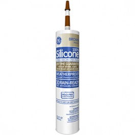 GE 5080 9.8 OZ BROWN SILICONE II WINDOW & DOOR 3-HOUR RAIN-READY