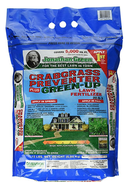 JONATHAN GREEN  CRABGRASS PREVENTER PLUS GREEN-UP FERTILIZER