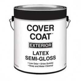 VALSPAR COVER COAT 44-755 EXTERIOR LATEX WHITE SEMI-GLOSS HOUSE & TRIM PAINT