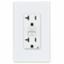Leviton Slim 20 Amp Tamper-Resistant GFCI White