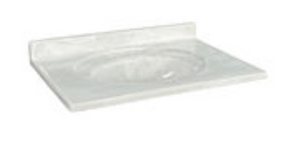 Vanity Top - 31" x 19" - White Marble