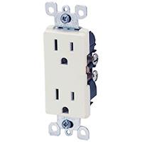 345121 Deco Duplex Receptacle White
