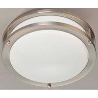 Round Brushed Nickel Ceiling Fixture Use One Circline Bulb