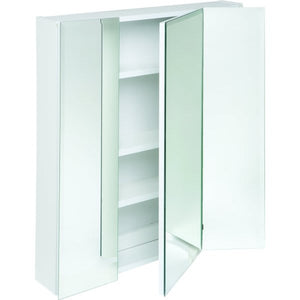 24W x 26" Surface Mount Beveled Tri-View Mirrored Medicine Cabinet PART 404441