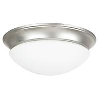 16" Twist-On Fixture Satin Nickel 3 Medium Base Bulbs