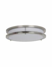LED 10" Ceiling Fixture w/Bright Satin Nickel Trim, 16W, F9910-80-3K