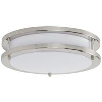 LED 12" Ceiling Fixture with Bright Satin Nickel Trim, 17W