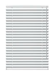 52" X 64" White 1" Vinyl Mini Blind