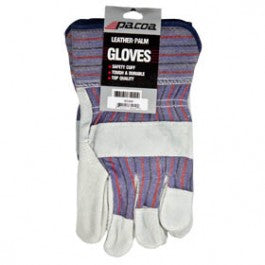 PACOA SC200 LEATHER PALM SAFETY CUFF WORK GLOVES
