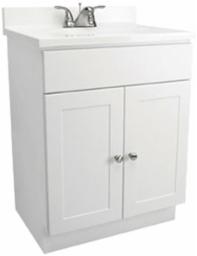 White Assembled Vanity 24"W x 18"D x 31.5"H