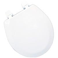 Wood Round Deluxe-Grade Toilet Seat, White