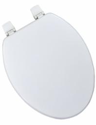 Wood Elongated Toilet Seat, White