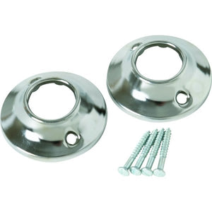 1" Exposed Mount Shower Rod Bracket, Package Of 5, Chrome