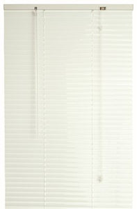 DESIGNER'S TOUCH™ 1-INCH VINYL MINI BLINDS, WHITE, 37X72 IN.