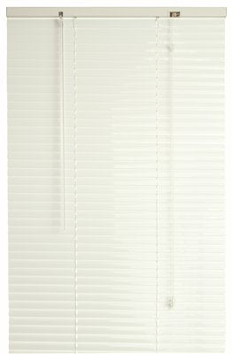 DESIGNER'S TOUCH™ 1-INCH VINYL MINI BLINDS, WHITE, 37X72 IN.