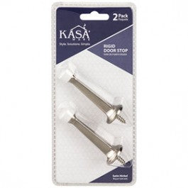 KASAWARE KFD3-A-SN2 RIGID DOOR STOP SATIN NICKEL FINISH 2-PACK