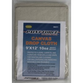 PAINT-FORCE 30411 9' X 12' 10 OZ CANVAS DROP CLOT