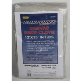 PAINT-FORCE 30416 12' X 15' 8 OZ CANVAS DROP CLOTH
