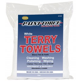 PAINT-FORCE 36160 WHITE TERRY TOWEL (12PK)