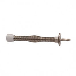 PRODUCT DETAILS:  SPRING DOOR STOPS Steel wire spring Can be mounted on doors, walls or baseboards Prevents wall damage from doorknob
