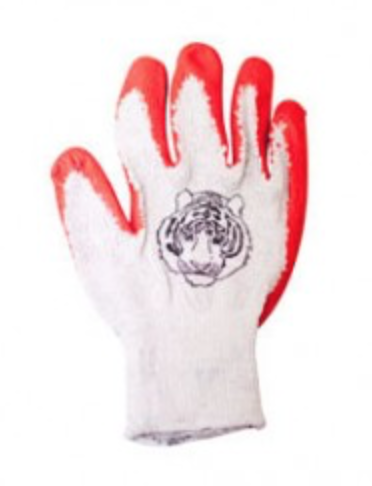 RED COATED KNIT WORK GLOVES (10 pack)