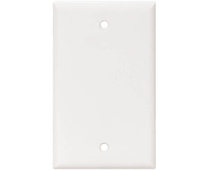 Single Blank Switch Plate - White Bulk