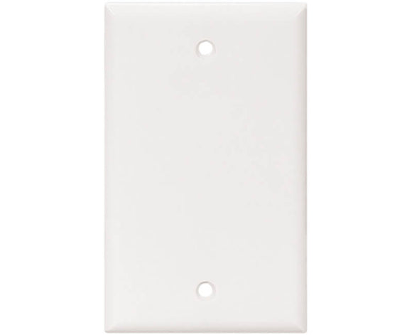 Single Blank Switch Plate - White Bulk