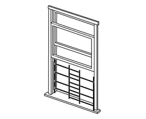 22"-38" X 20" - 4 Bar Child Safety Window Guard