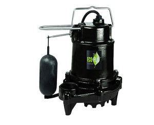 1/2 HP "CONTRACTOR STYLE" HEAVY DUTY CAST IRON SUMP PUMP - VERTICAL SWITCH WITH GUARD - FULLY SUBMERSIBLE - 1-1/2" FNPT DISCHARGE - 8' POWER CORD - PUMP 1/2" SOLIDS - UP TO 5100 GPH - MAXIMUM VERTICAL LIFT OF 26'