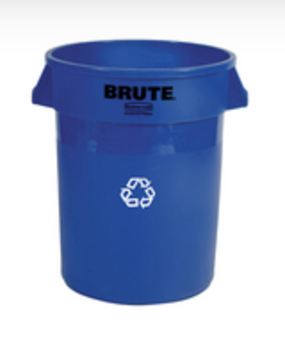 Brute - Blue Recycling Can, 44 Gallon