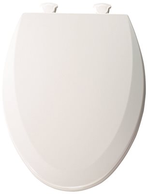 BEMIS® ELONGATED MOLDED WOOD TOILET SEAT WITH EASY CLEAN & CHANGE® HINGE, WHITE