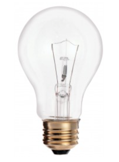 SATCO 60W A19 Clear Light Bulb (2 pack)