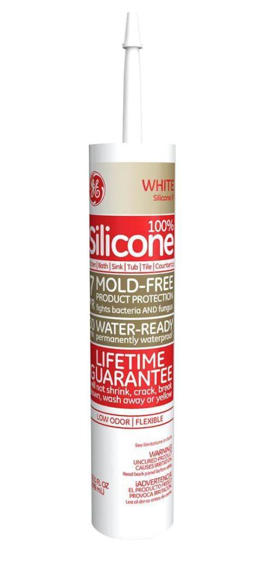 GE WHITE Silicone II Bath Sealant - 3-hour shower-ready