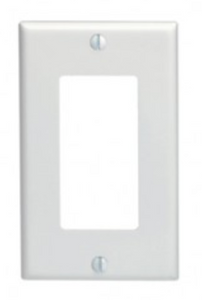 DECORA SWITCH 1 GANG PLATE WHITE
