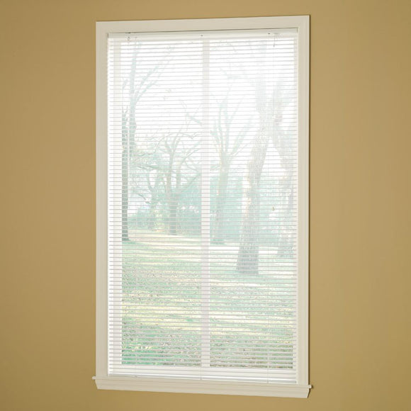 Hampton Bay White 1 in. Room Darkening Aluminum Blind - 37.5 in. W x 72 in. L (Actual Size 37 in. W x 72 in. L)