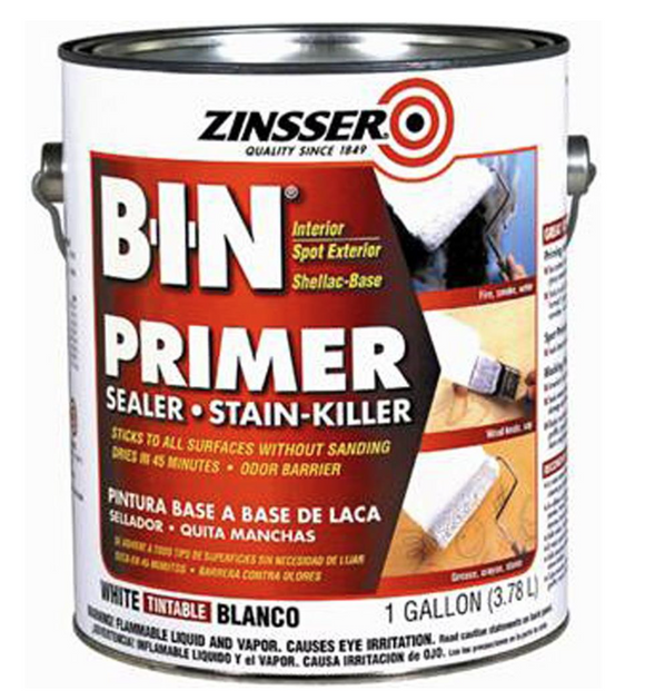 ZINSSER B-I-N 901 PRIMER-SEALER ULTIMATE STAIN BLOCKER SHELLAC BASE WHITE